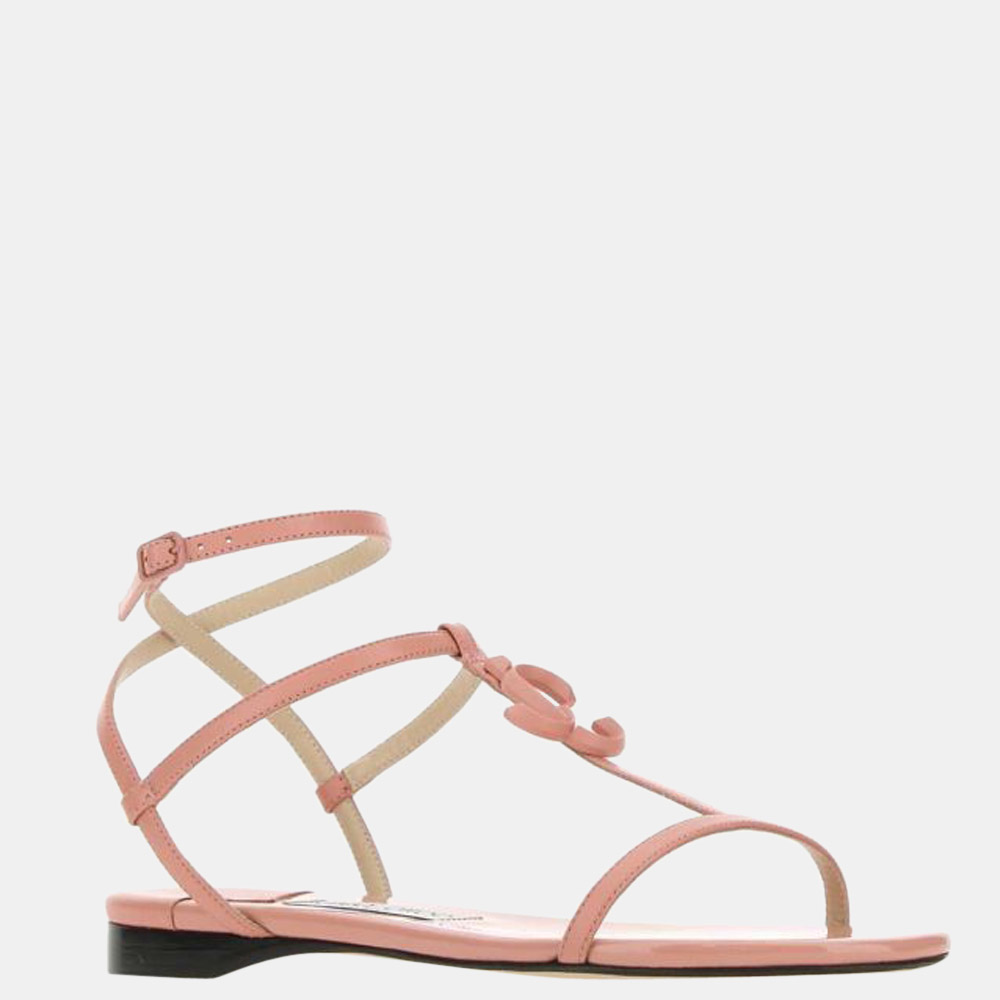 

Jimmy Choo Pink Leather Sandals Size EU
