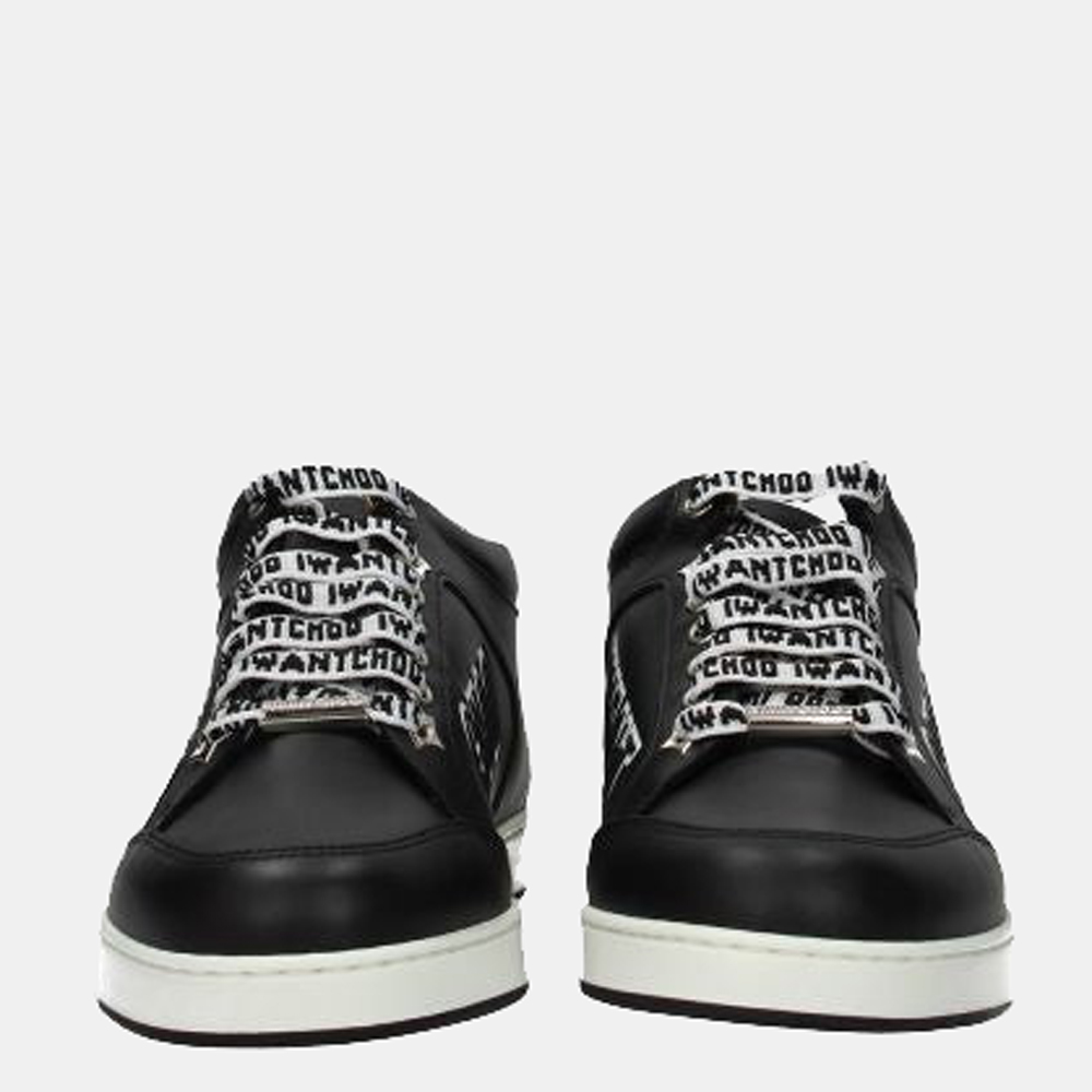 

Jimmy Choo Black Leather Miami Sneakers US 6.5 EU