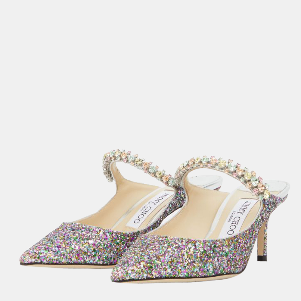 

Jimmy Choo Mulitcoloured Confetti Glitter Crystal Strap Bing 65 Pumps Size EU, Multicolor