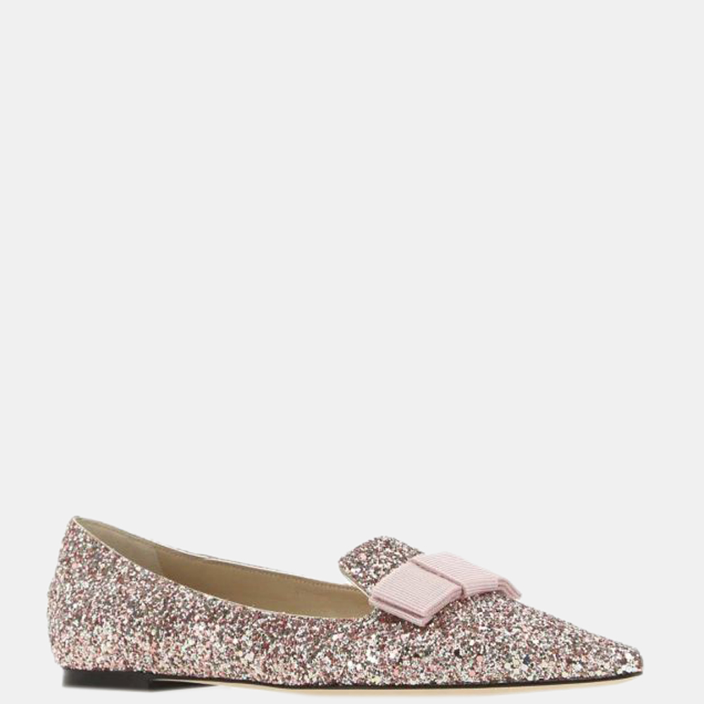 

Jimmy Choo Multi Leather Glitter Ballerina Flats Size EU, Multicolor