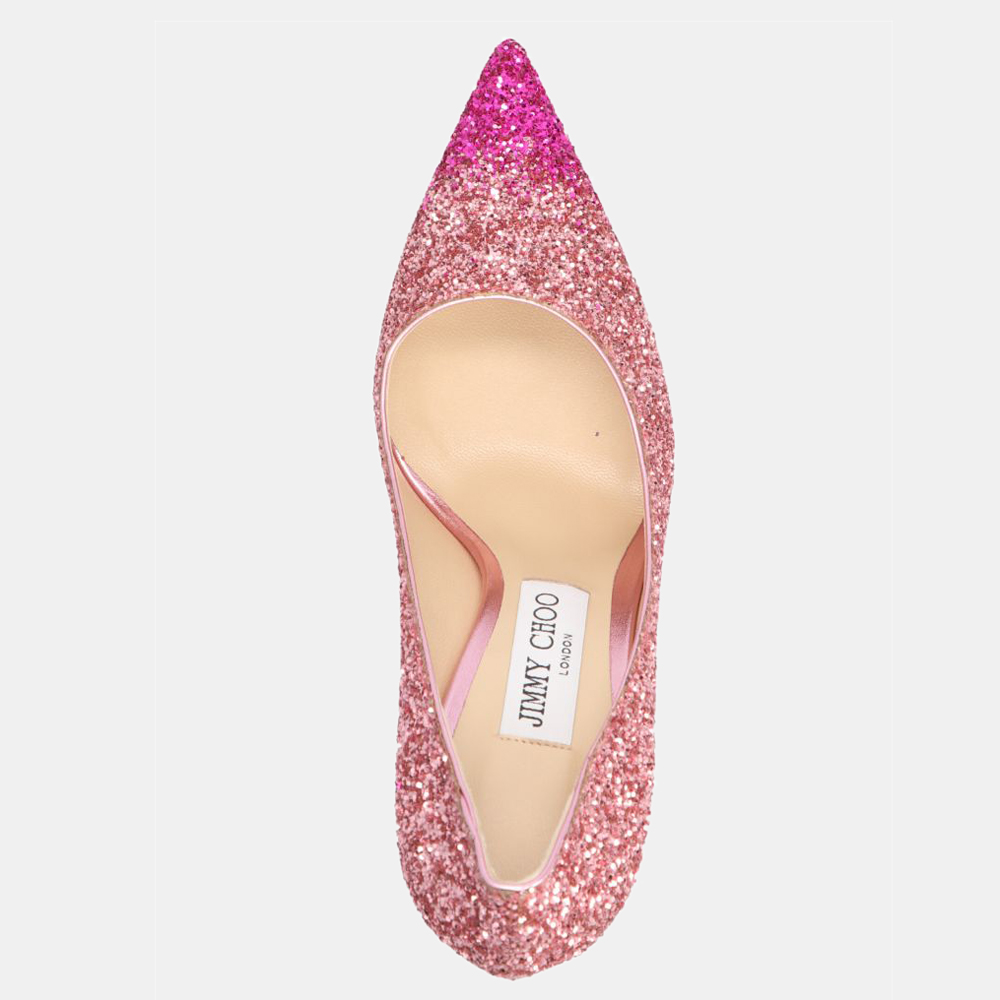 

Jimmy Choo Multi/Pink Leather Glitter Love 85 Pumps Size IT, Multicolor