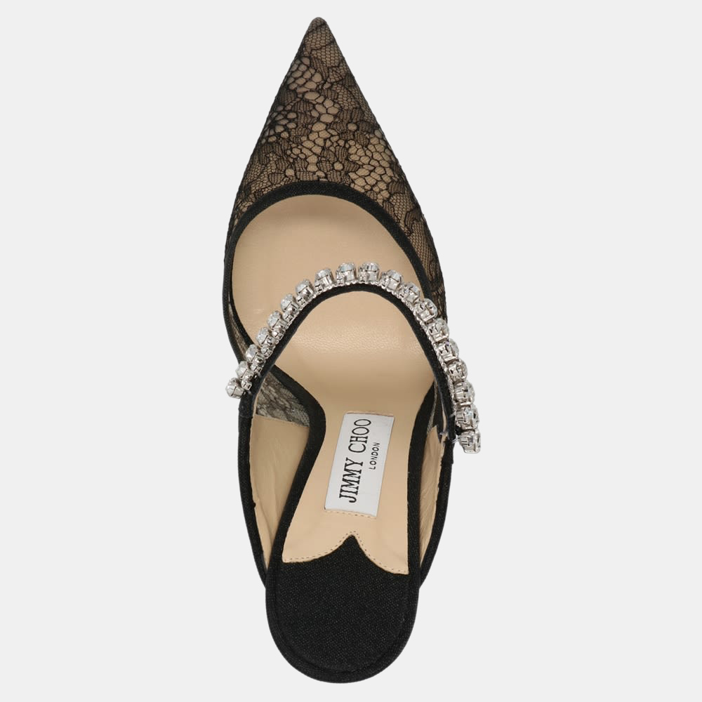 

Jimmy Choo Black Bing 100 lace Sandals Size EU