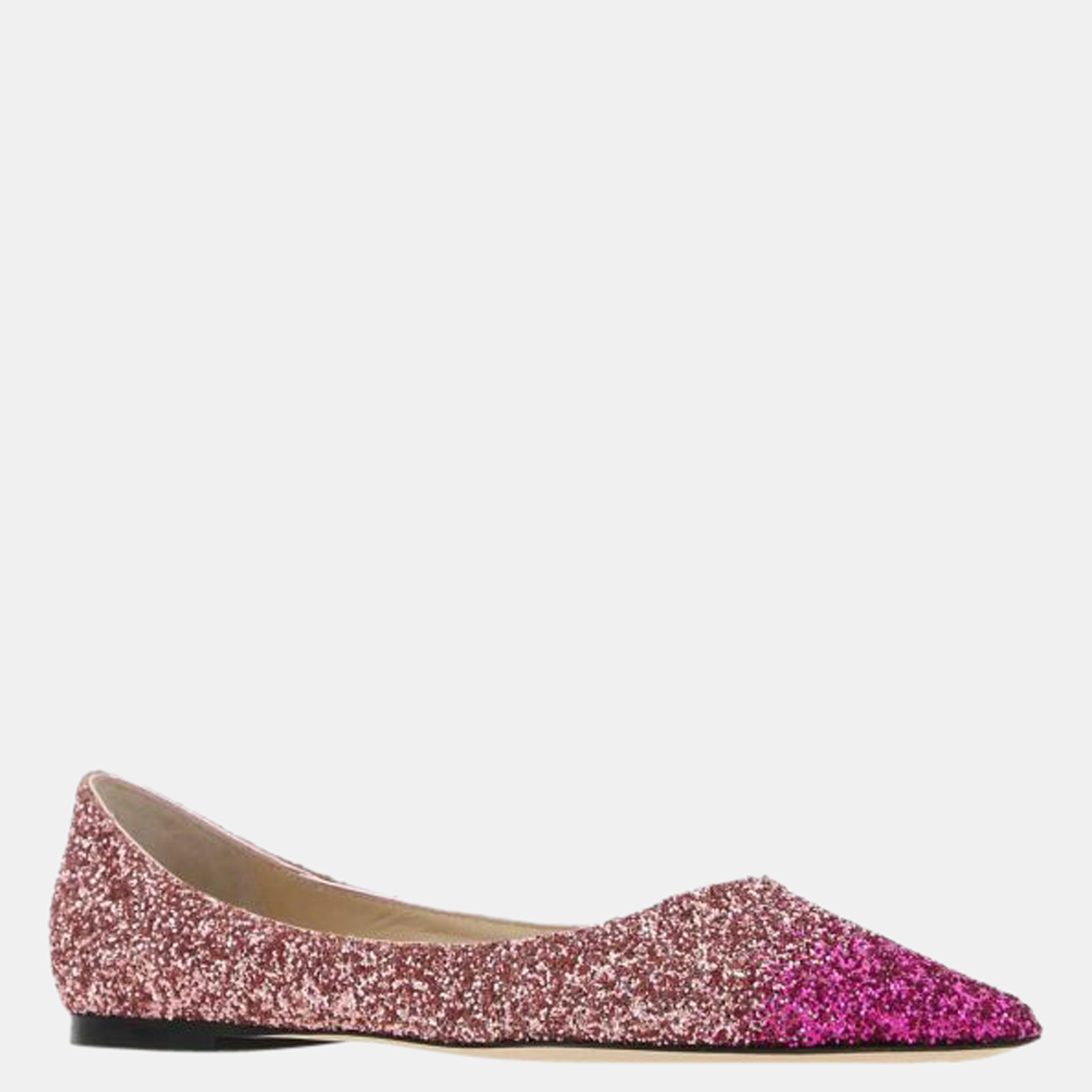 

Jimmy Choo Pink Glitter Flats Size EU