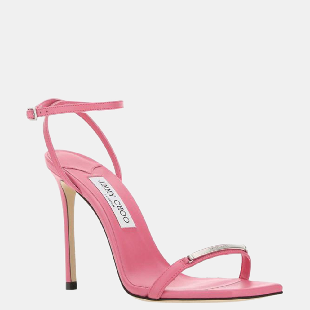 

Jimmy Choo Pink Leather Sandals Size EU