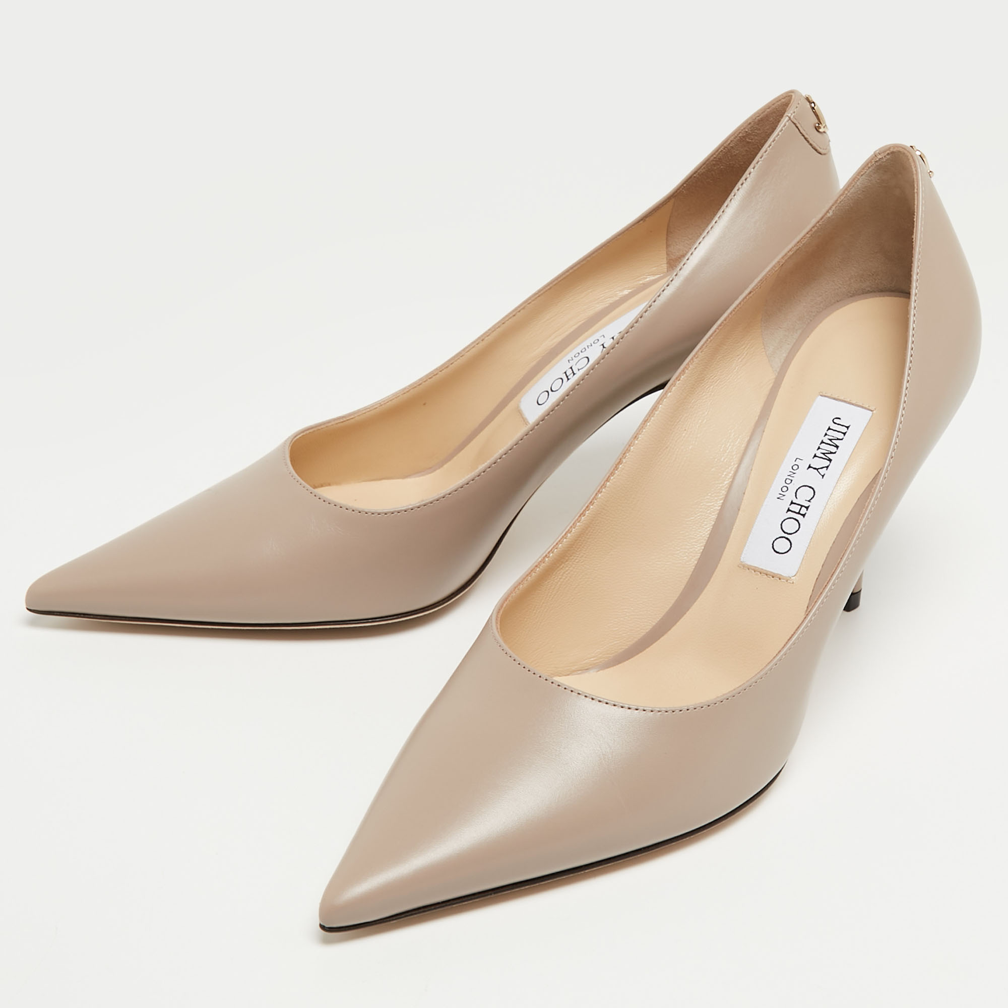 

Jimmy Choo Beige Leather Love 65 Pumps Size