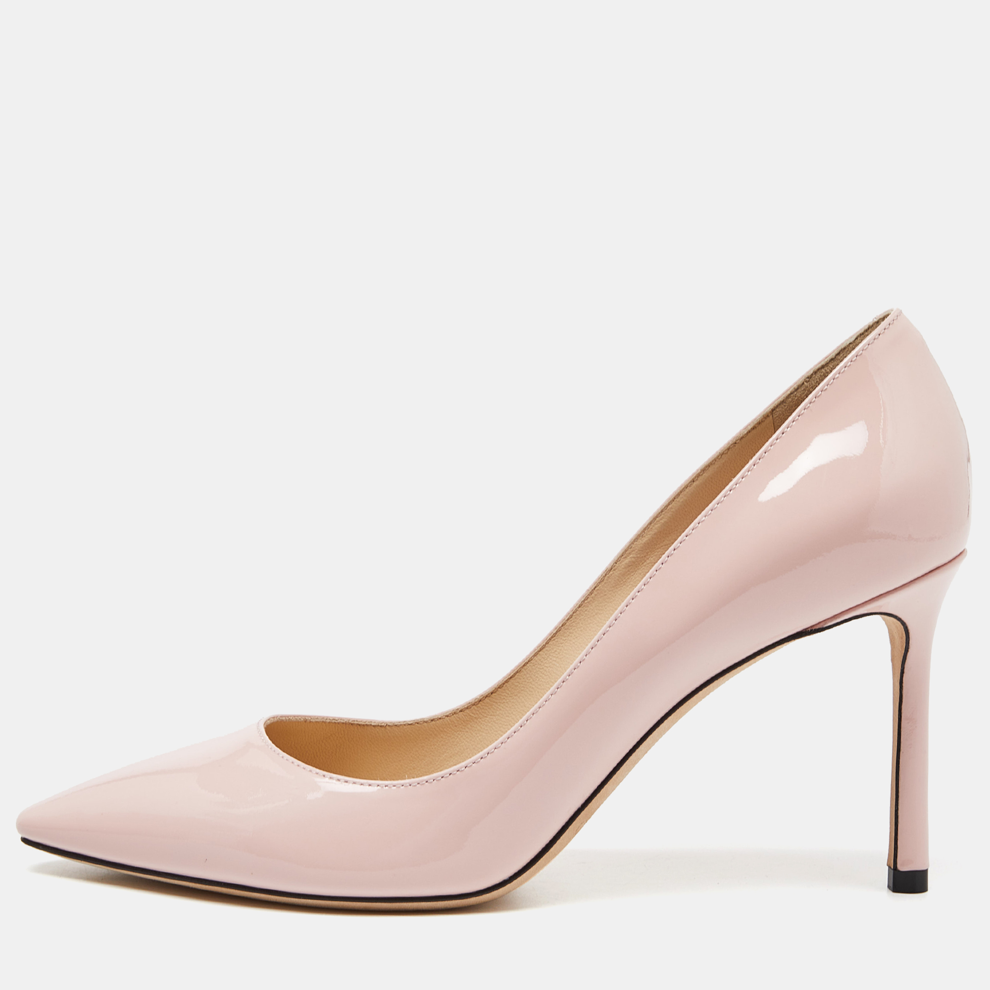 

Jimmy Choo Pink Patent Leather Romy Pumps Size