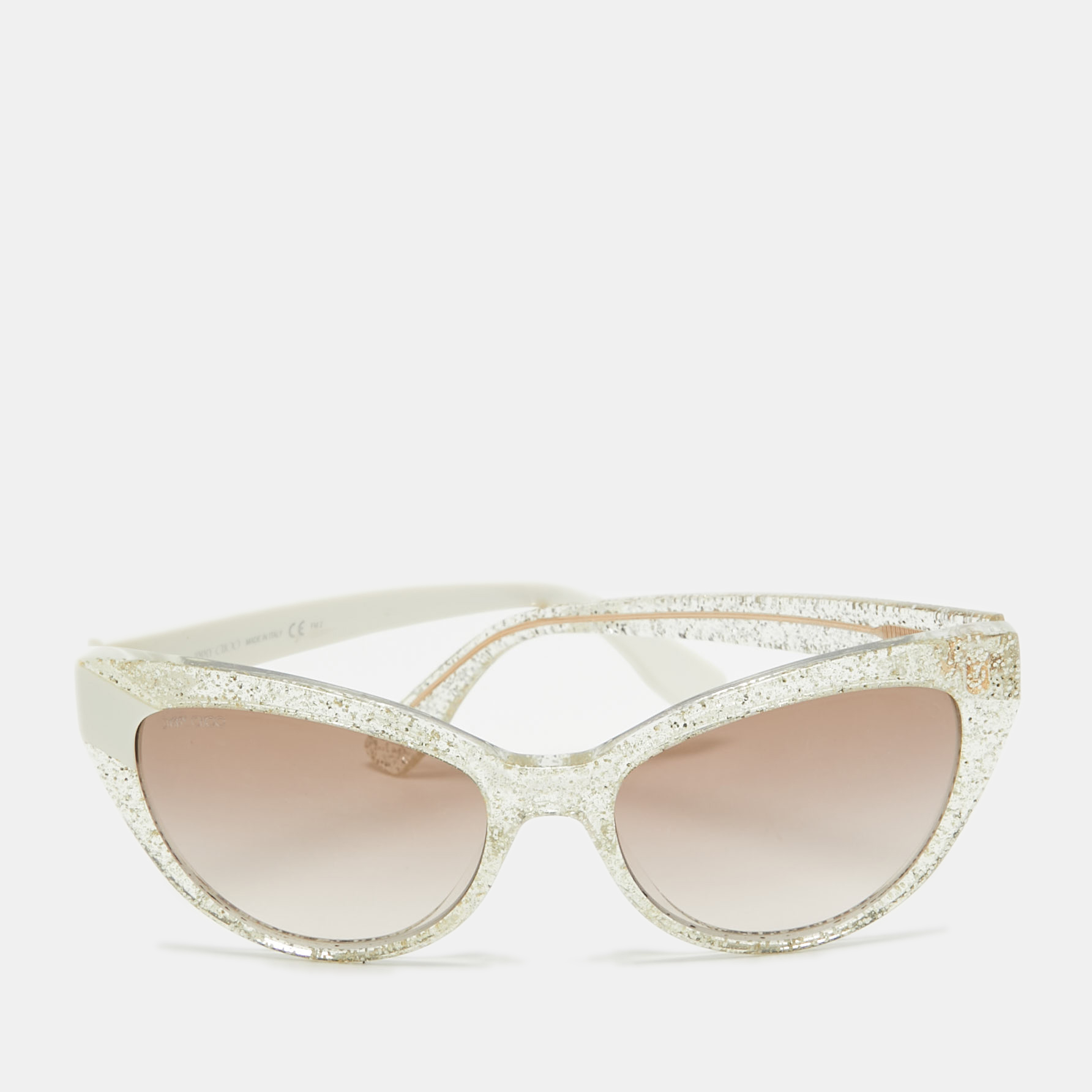 

Jimmy Choo White/Black Gradient Glitter Cat Eye Sunglasses