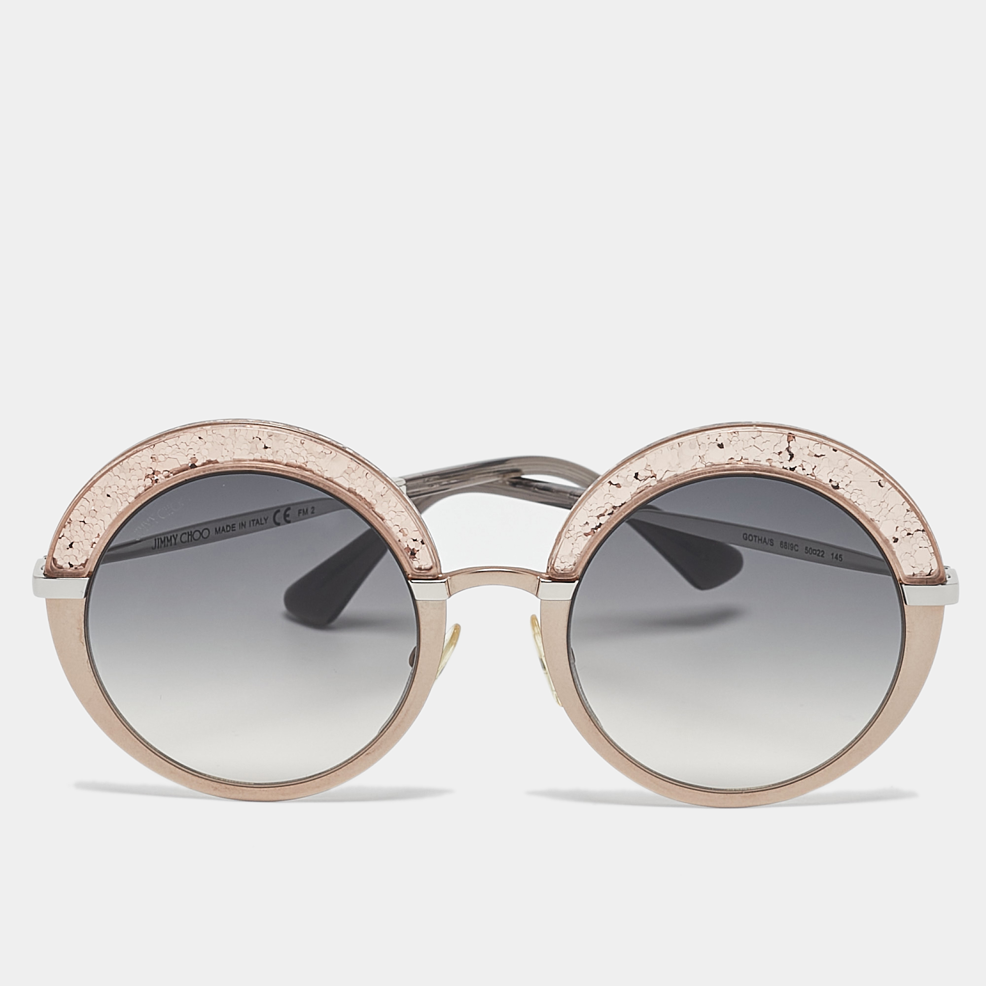 

Jimmy Choo Grey/Peach Gradient Gotha/S Round Sunglasses