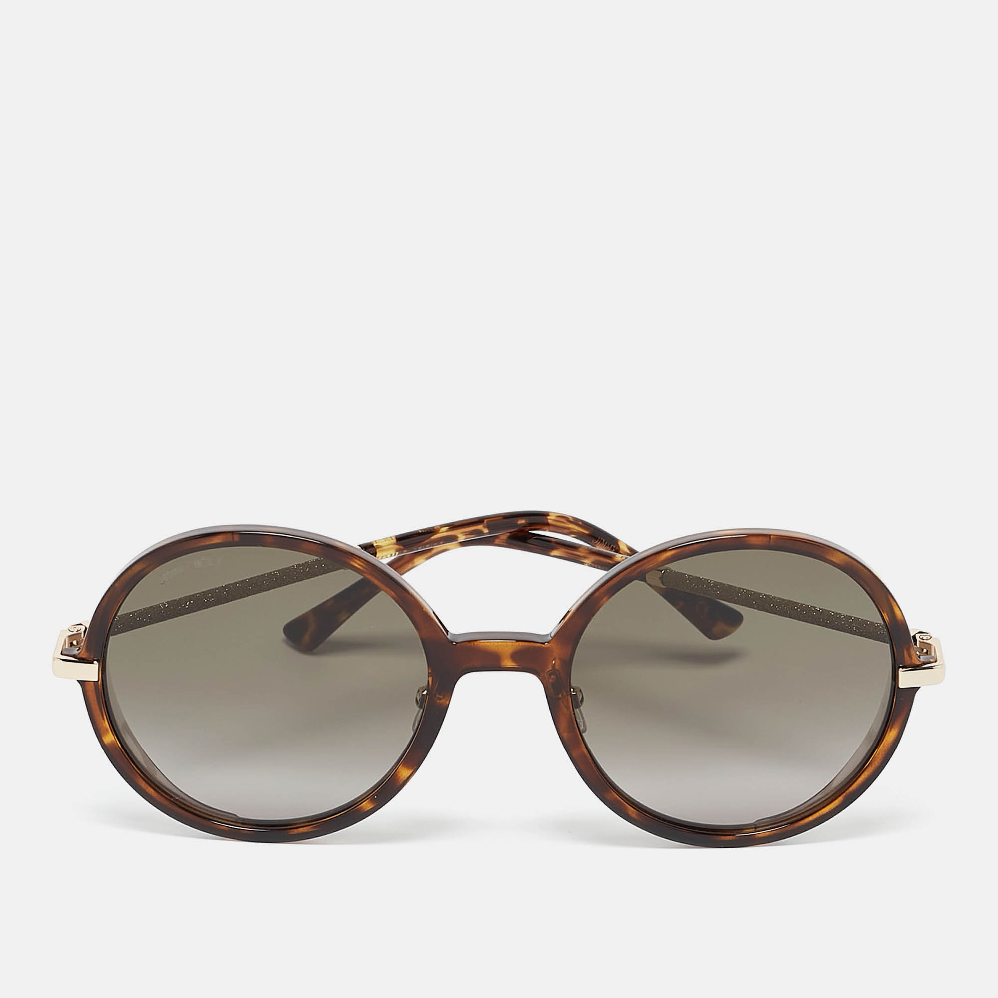 

Jimmy Choo Tortoise Brown Gradient EMA/S Round Sunglasses