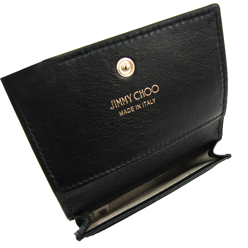 

Jimmy Choo Black Leather Mattia Card Case