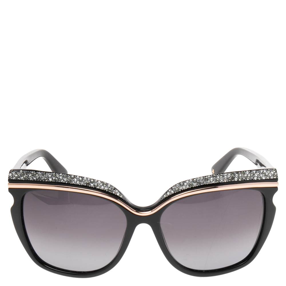 

Jimmy Choo Black Sophia/S Crystal Embellished Square Gradient Sunglasses