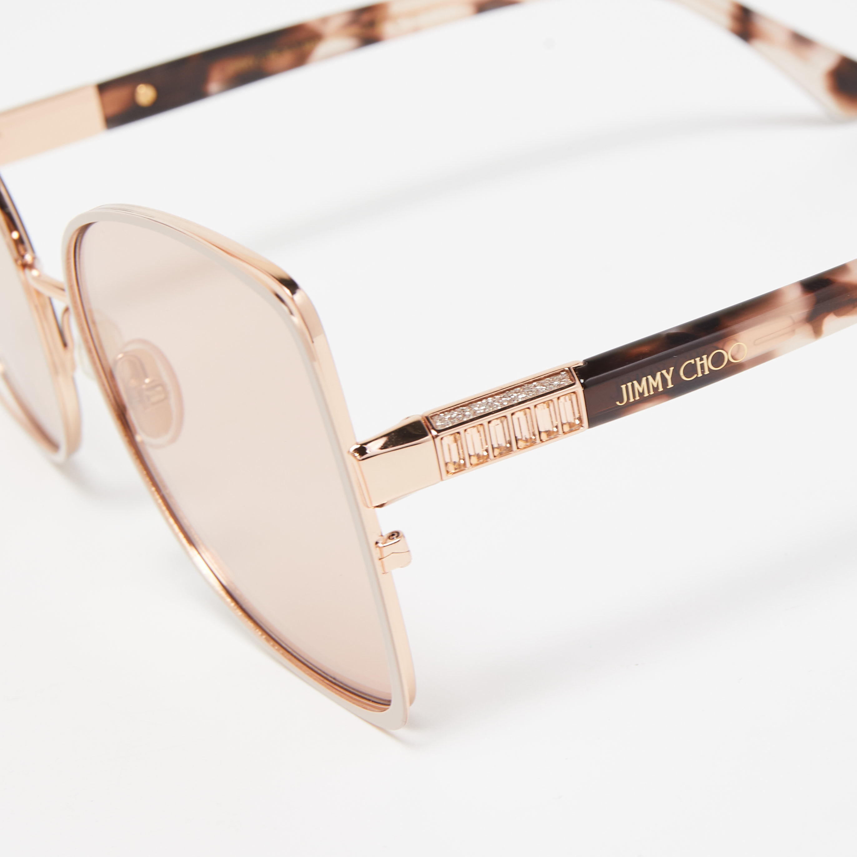 

Jimmy Choo Rose Gold Frieda/S Frame Oversize Sunglasses, Pink