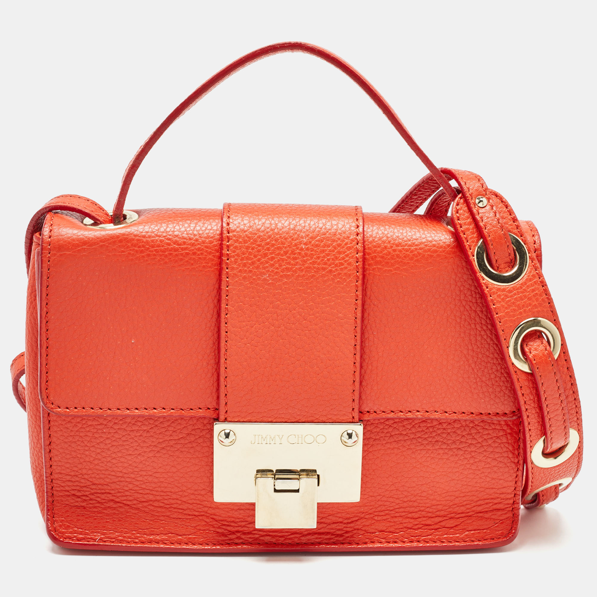 

Jimmy Choo Orange Leather Rebel Crossbody Bag