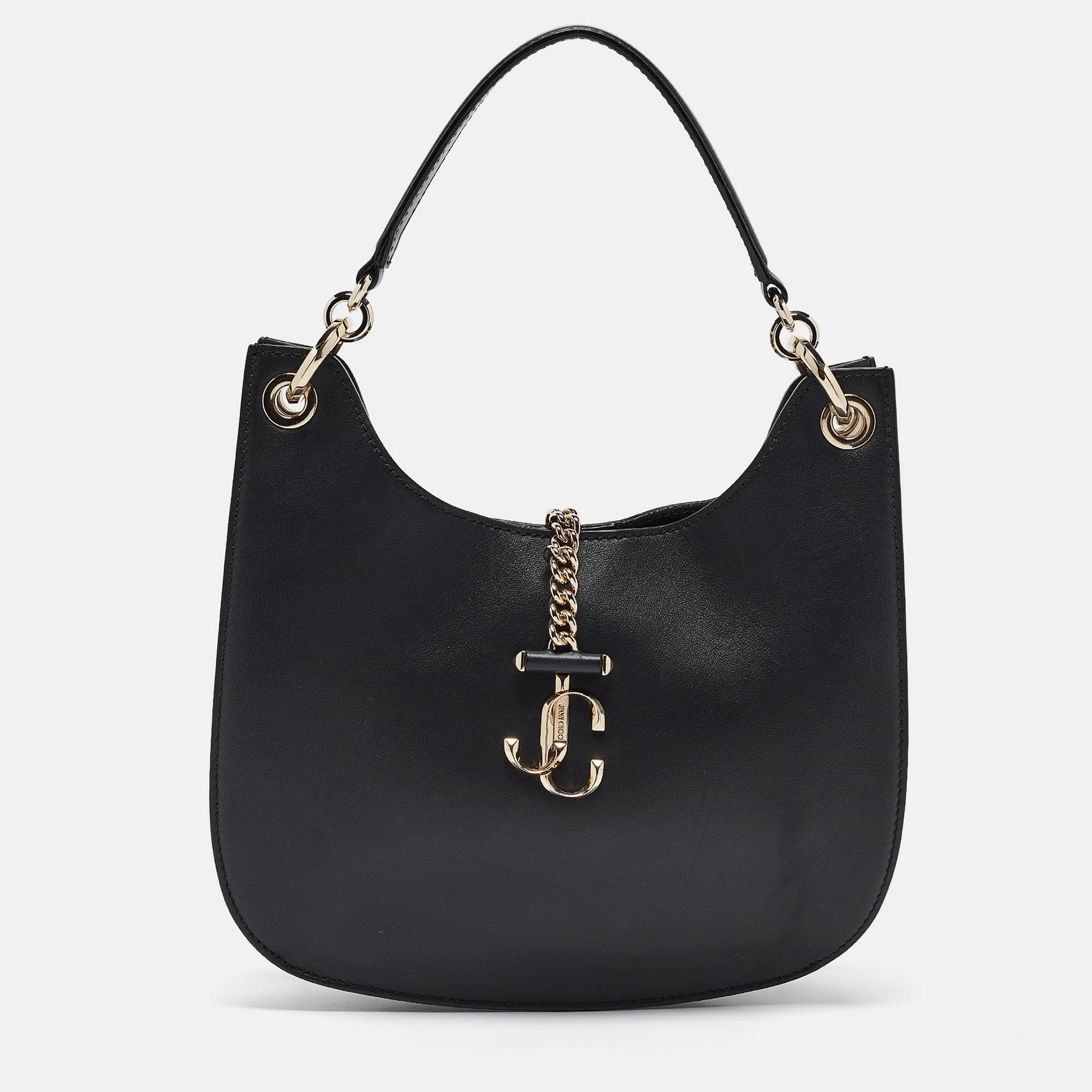 

Jimmy Choo Black Leather Medium Varenne Hobo