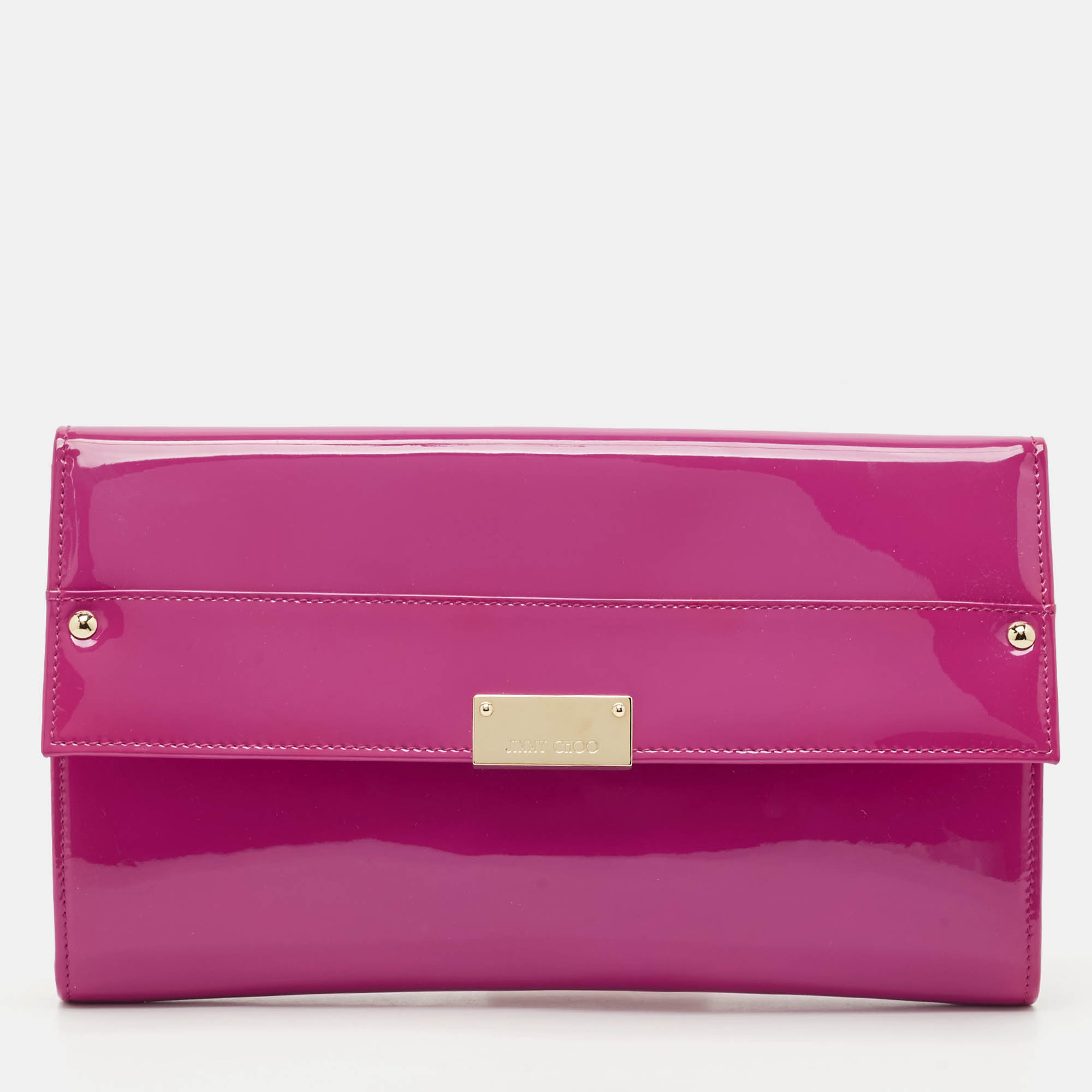 

Jimmy Choo Pink Patent Leather Reese Clutch