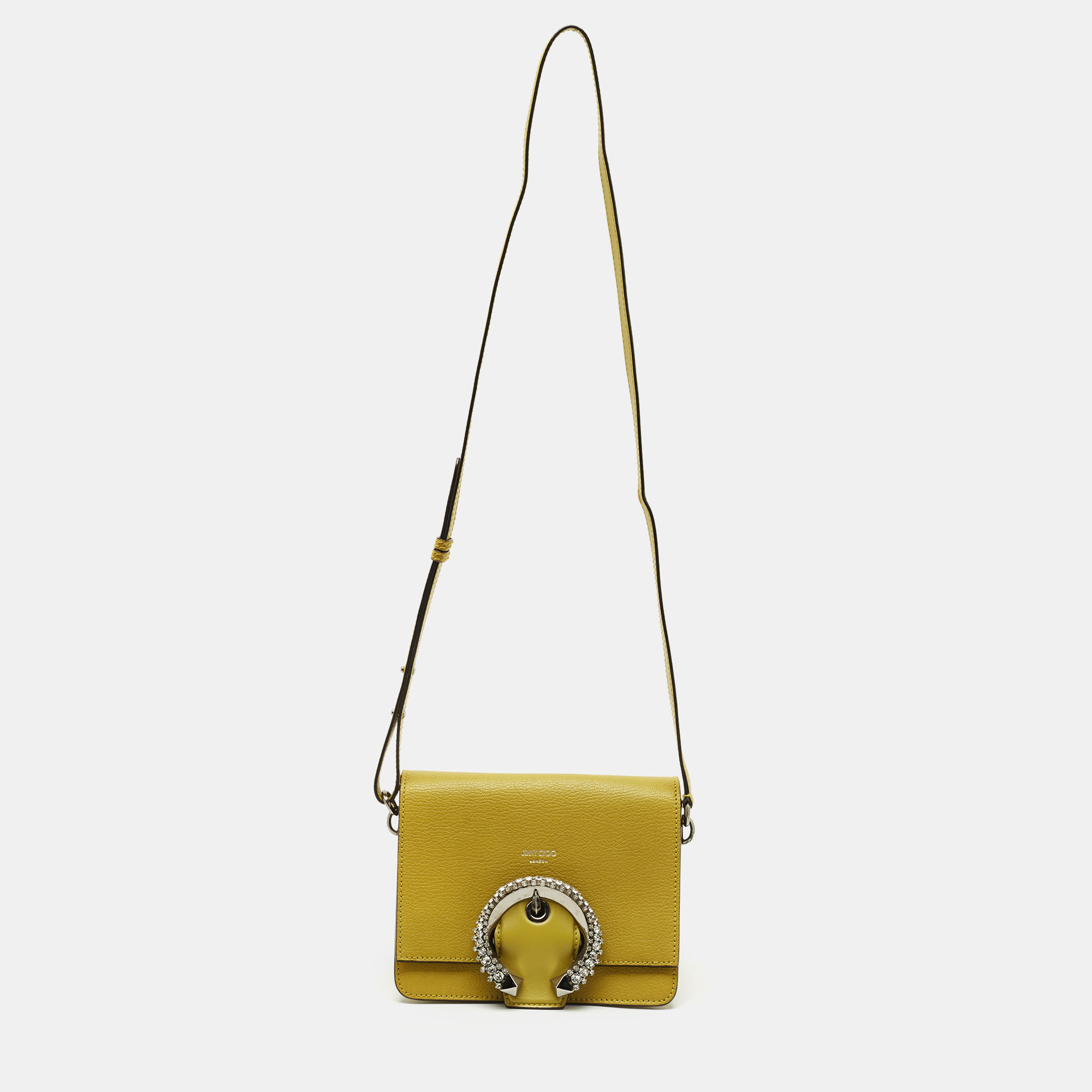 

Jimmy Choo Olive Green Leather Madeline Shoulder Bag