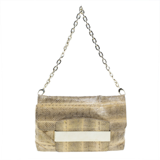 مملوكة مسبقً�ا حقيبة صغيرة جيمي تشو جلد ثعبان 