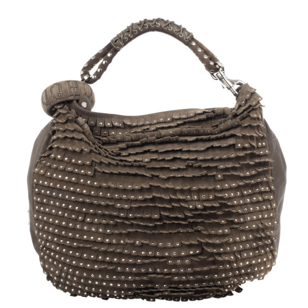 مملوكة مسبقًا حقيبة جيمي تشو مرصعة سويدي كبيرة سكاي