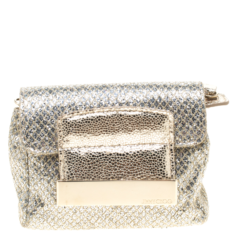 gold glitter crossbody bag