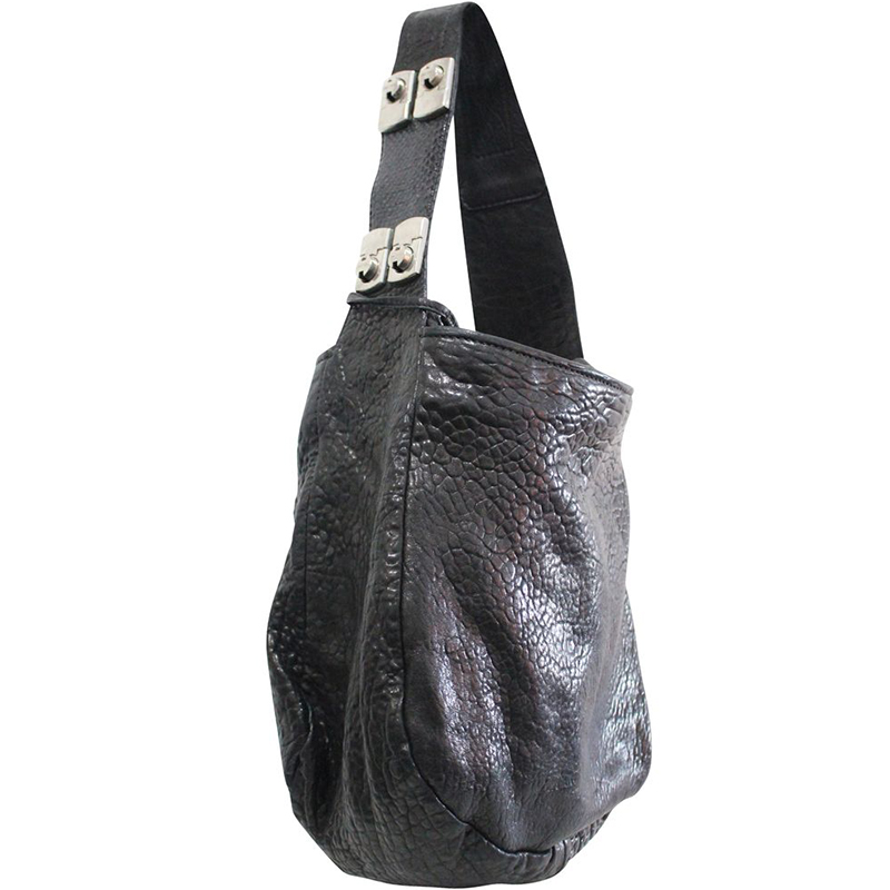 

Jimmy Choo Black Bubble Leather Shoulder Bag