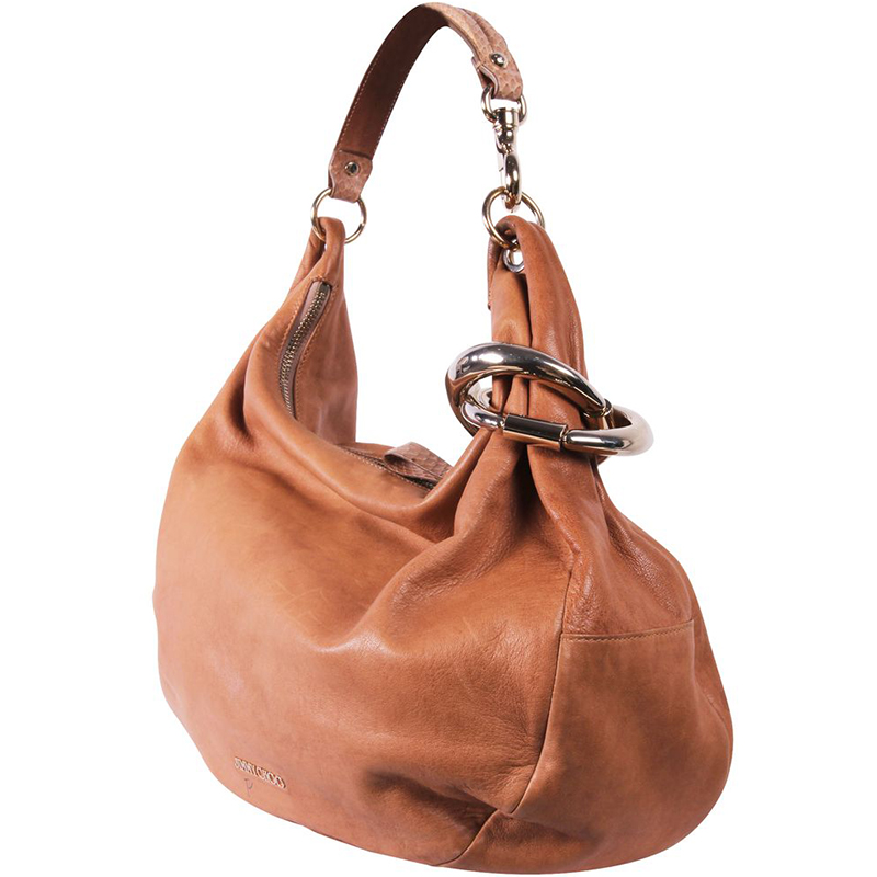 

Jimmy Choo Brown Leather Hobo Bag