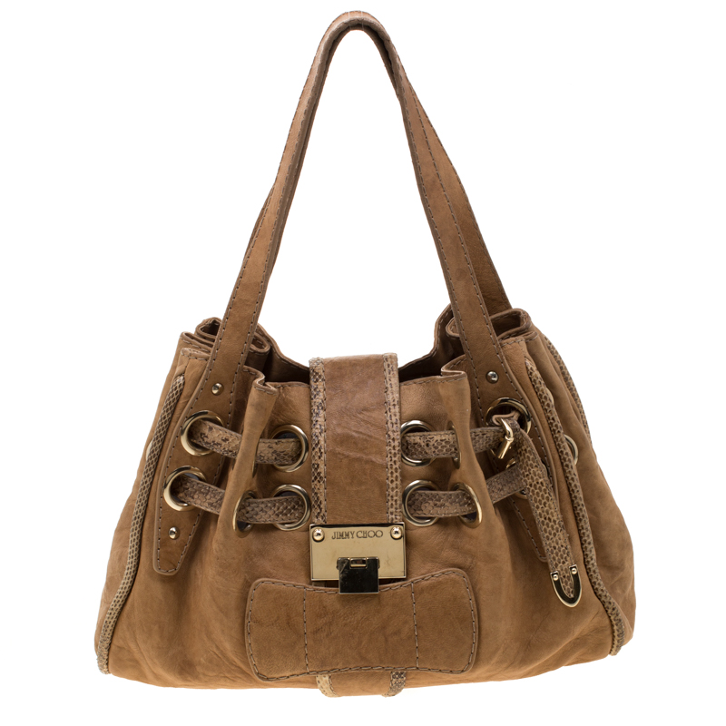 jimmy choo tan bag