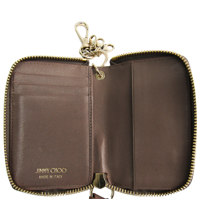 

Jimmy Choo Brown Leather Cadet Zip Around Wallet