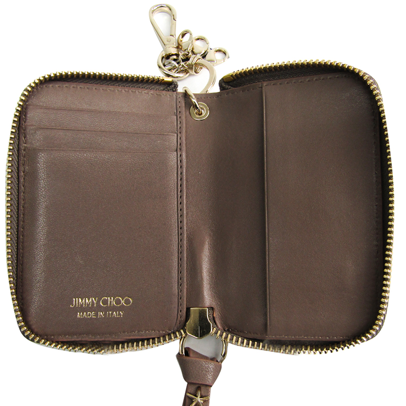 

Jimmy Choo Brown Leather Cadet Zip Around Wallet