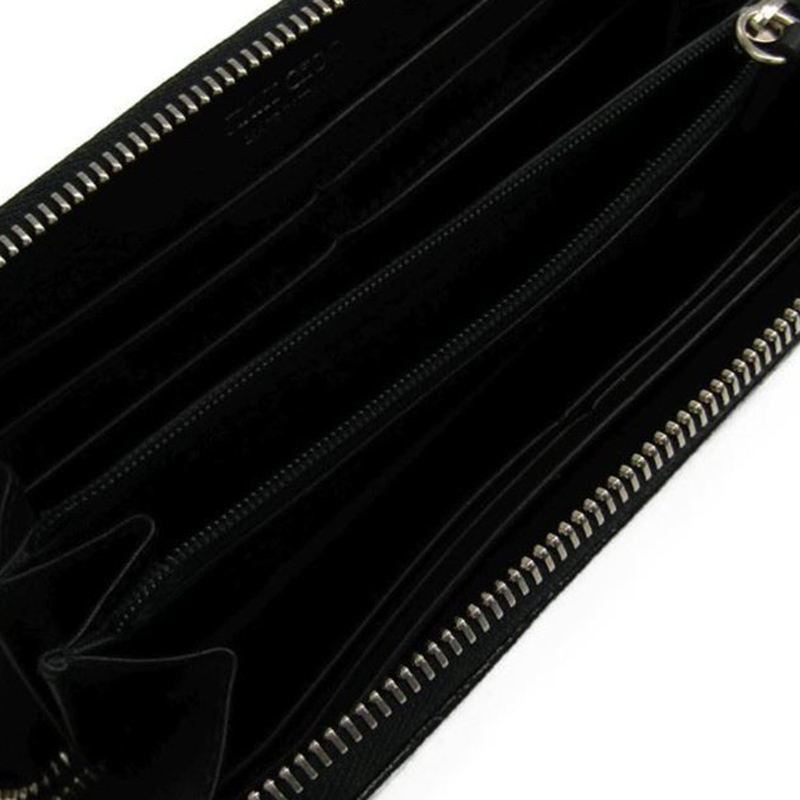 

Jimmy Choo Black Leather Filipa Zip Around Wallet