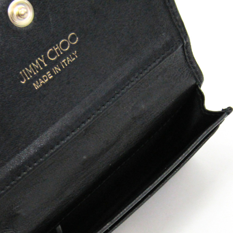 

Jimmy Choo Black Leather Nello Bifold Wallet