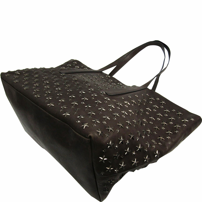 

Jimmy Choo Charcoal Gray Leather Pimlico Tote, Grey