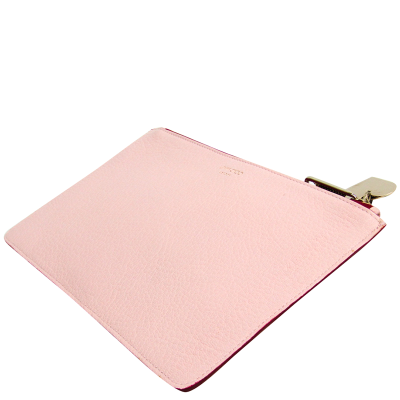 

Jimmy Choo Pink Leather Sweet Heart Clutch Bag