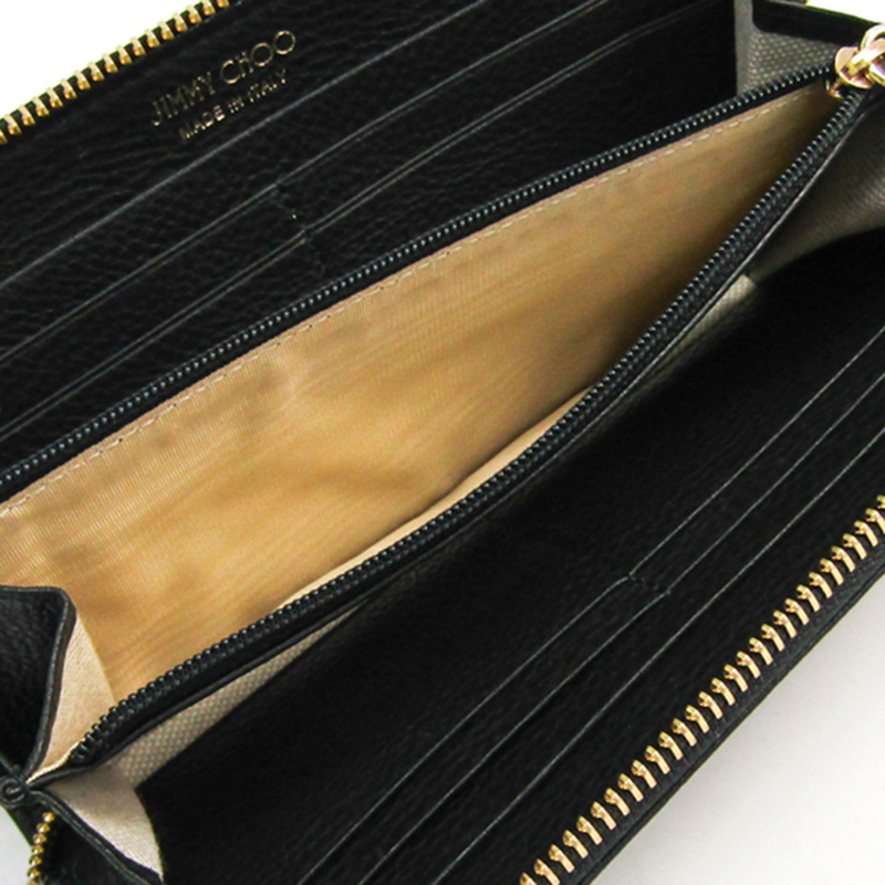 

Jimmy Choo Black Leather Continental Wallet