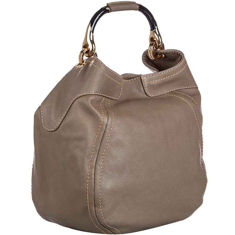 

Jimmy Choo Gray Leather Hobo Bag, Grey
