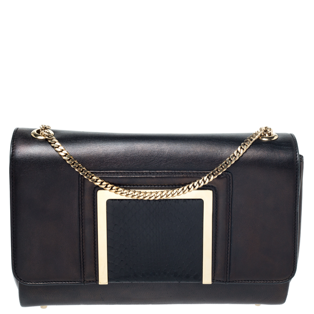 jimmy choo leather shoulder bag