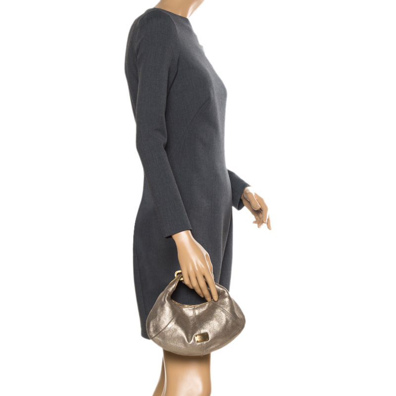 

Jimmy Choo Metallic Leather Carina Clutch