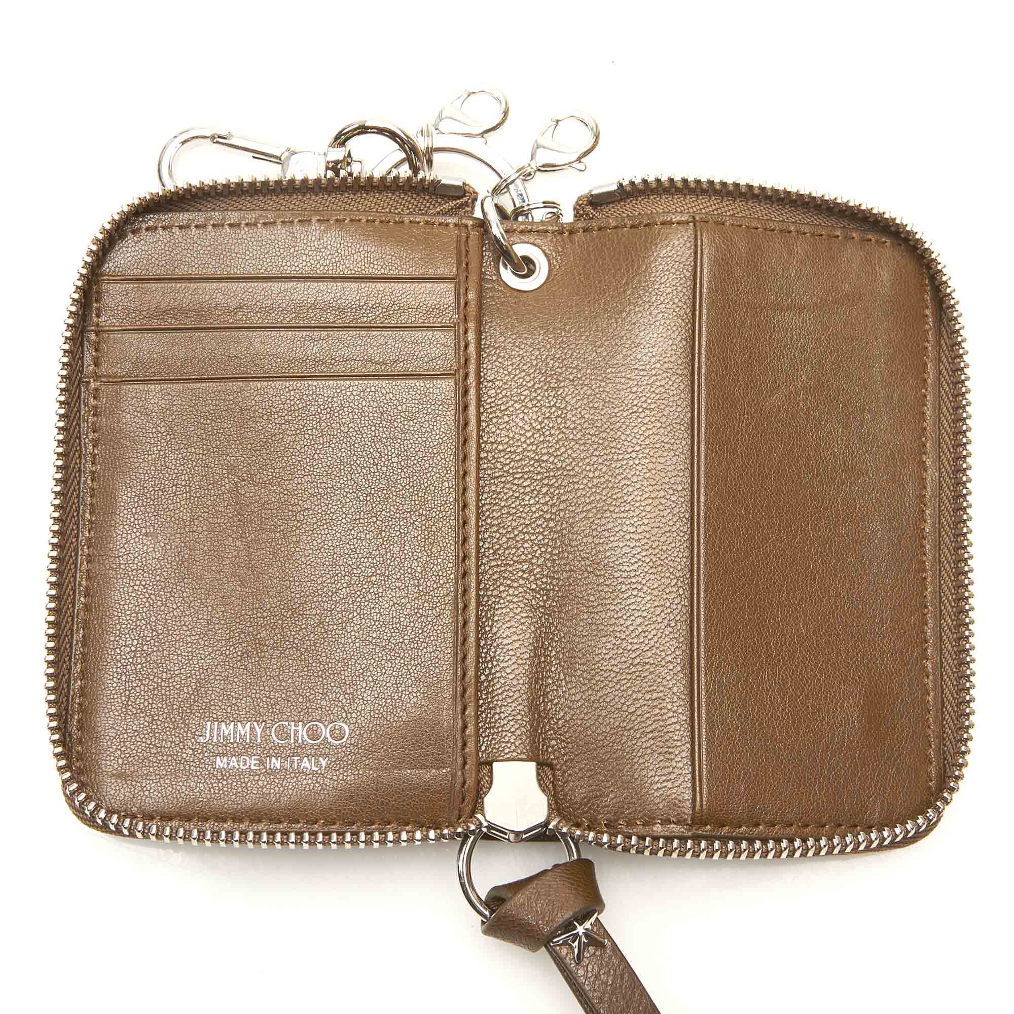 

Jimmy Choo Brown Leather Embellished Wallet