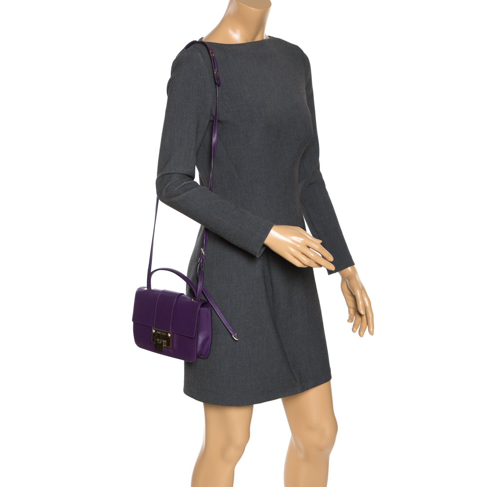 

Jimmy Choo Purple Leather Rebel Crossbody Bag
