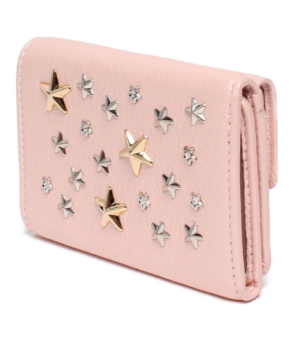 

Jimmy Choo Pink Leather Tri-Fold Wallet