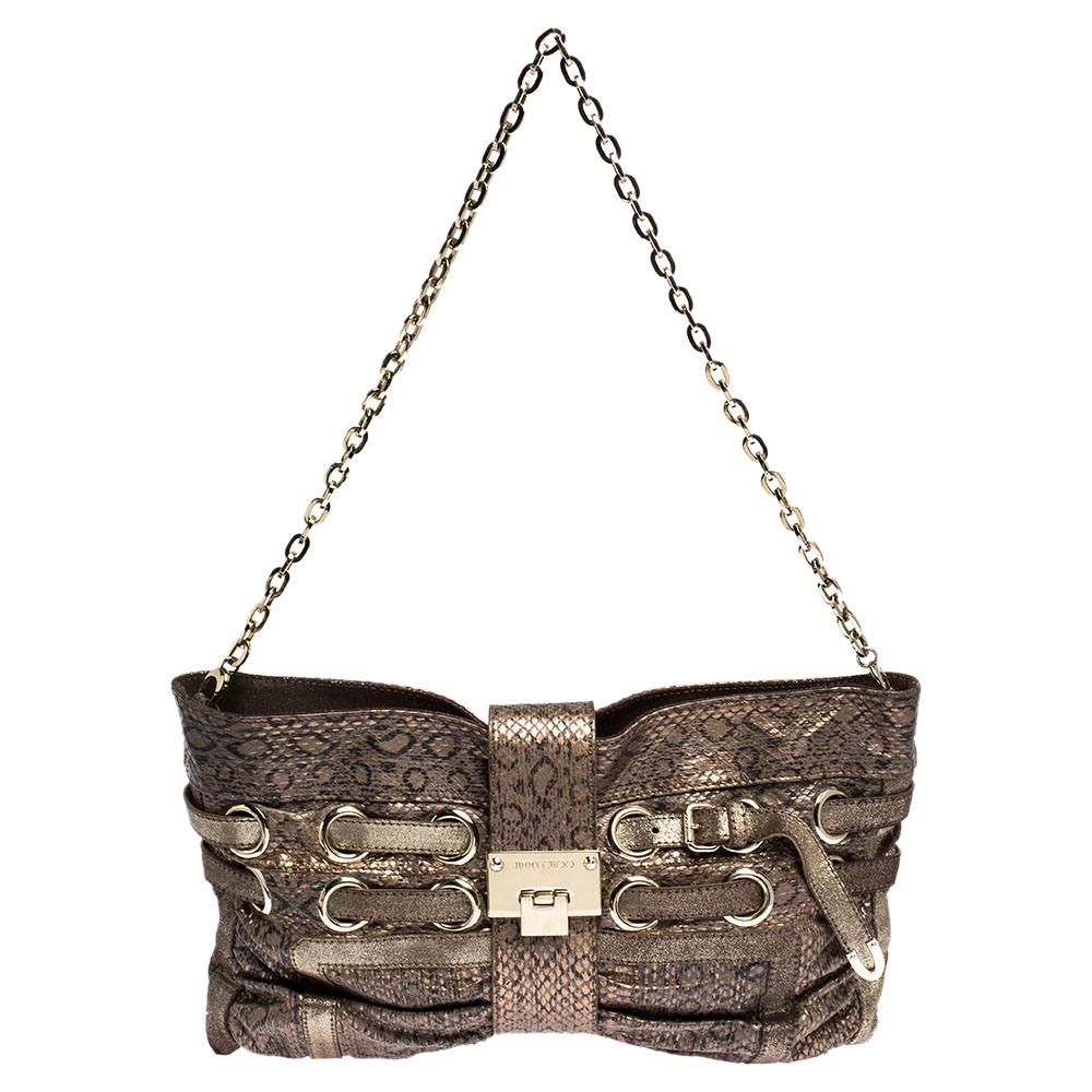 jimmy choo python bag