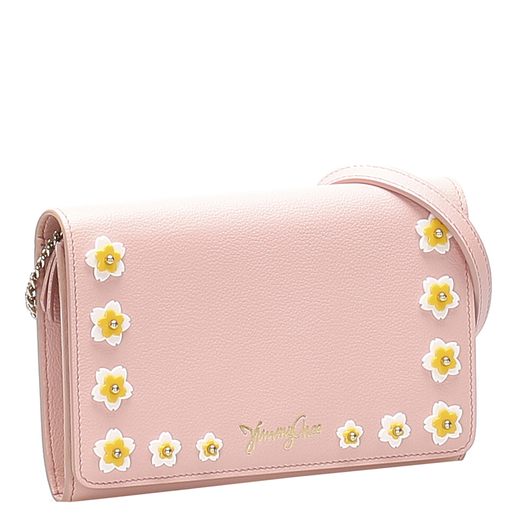 

Jimmy Choo Pink Leather Crossbody Bag
