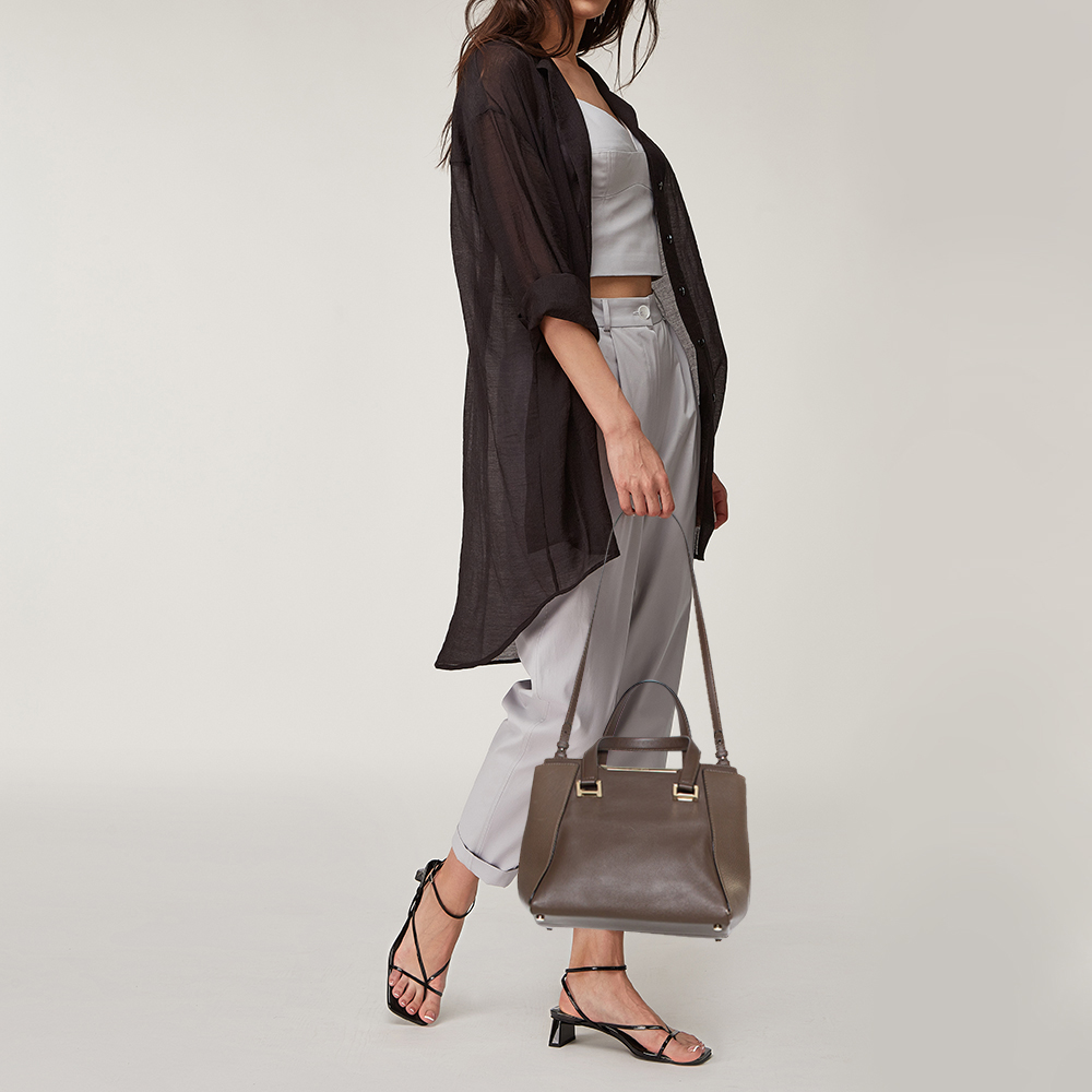 

Jimmy Choo Dark Brown Leather Alfie Tote