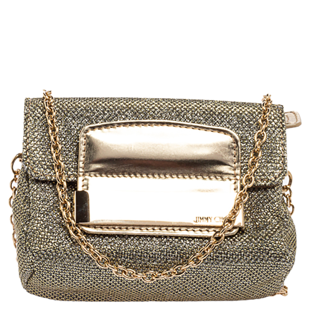 jimmy choo gold purse