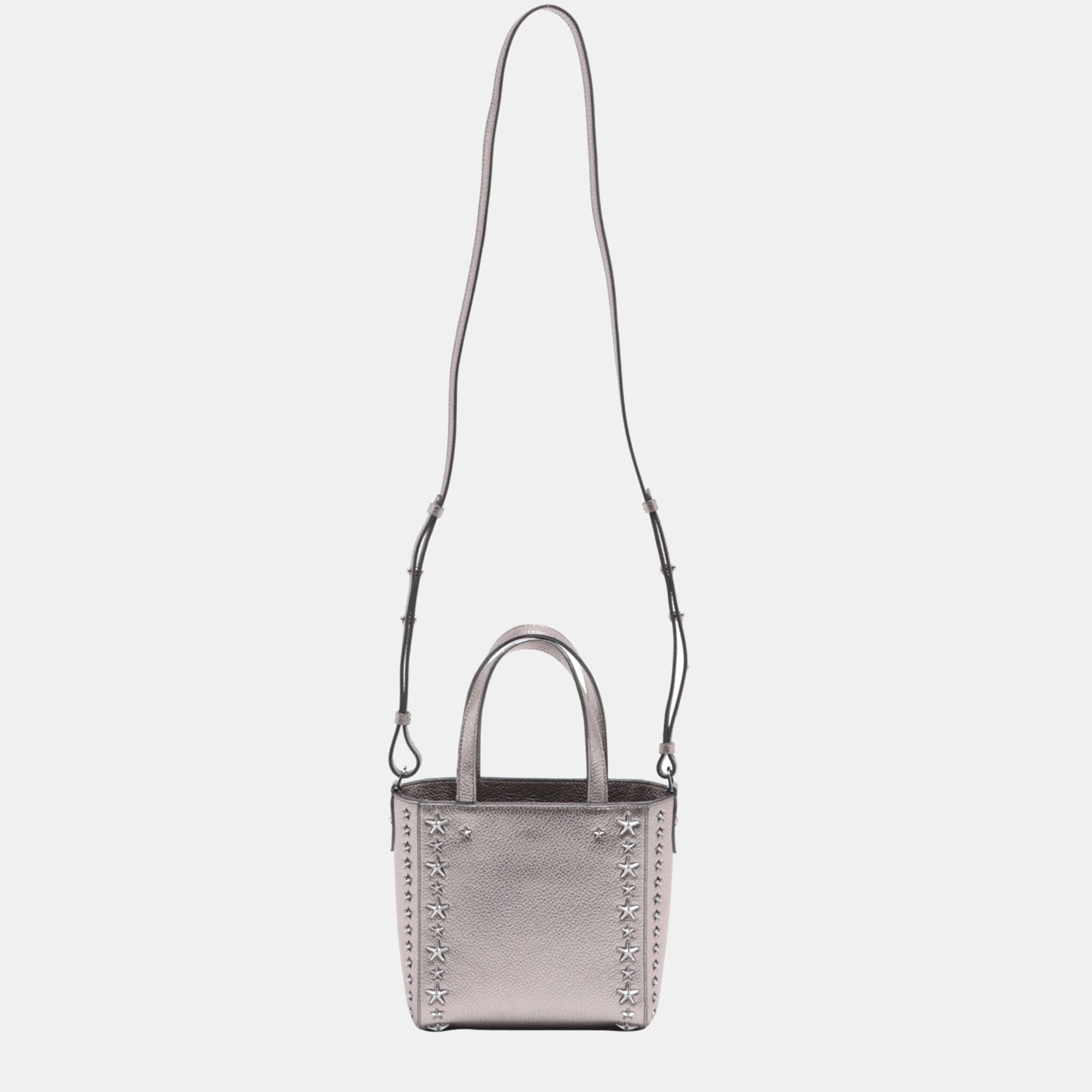 

Jimmy Choo Leather 2way handbag Silver No holoseals