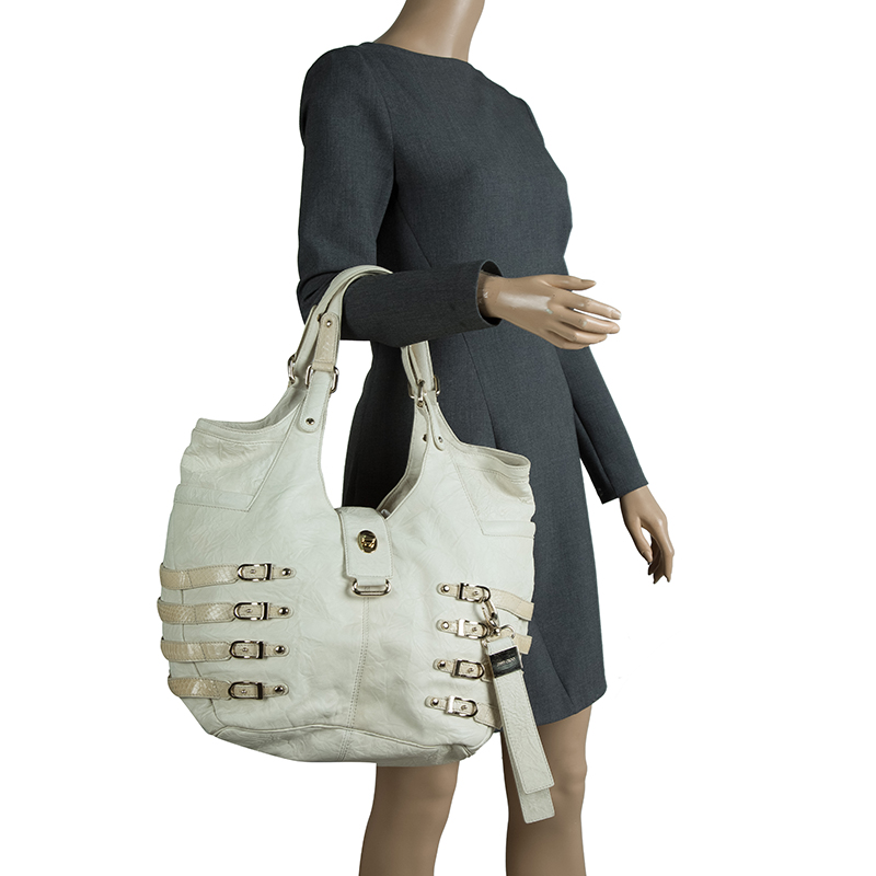 

Jimmy Choo Cream Leather Bree Tote