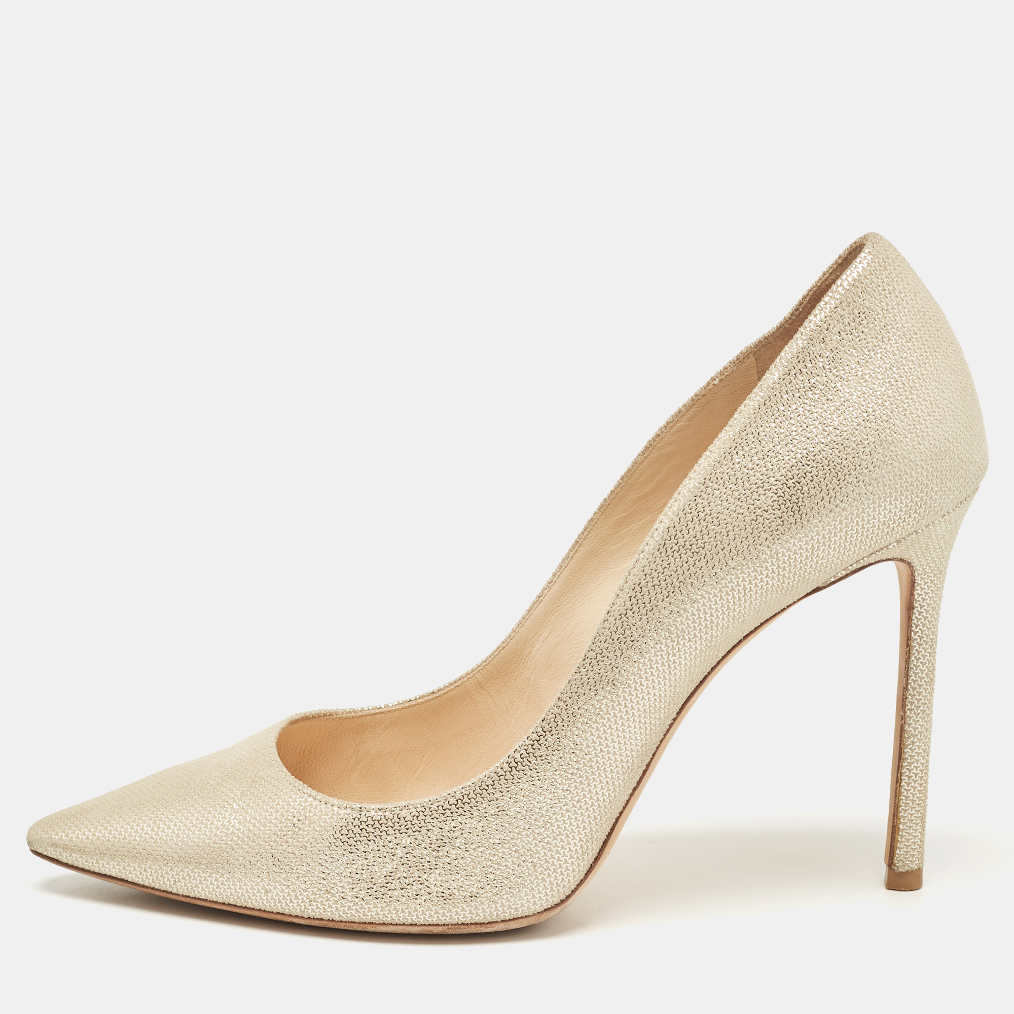 

Jimmy Choo Beige Suede Romy Pumps Size