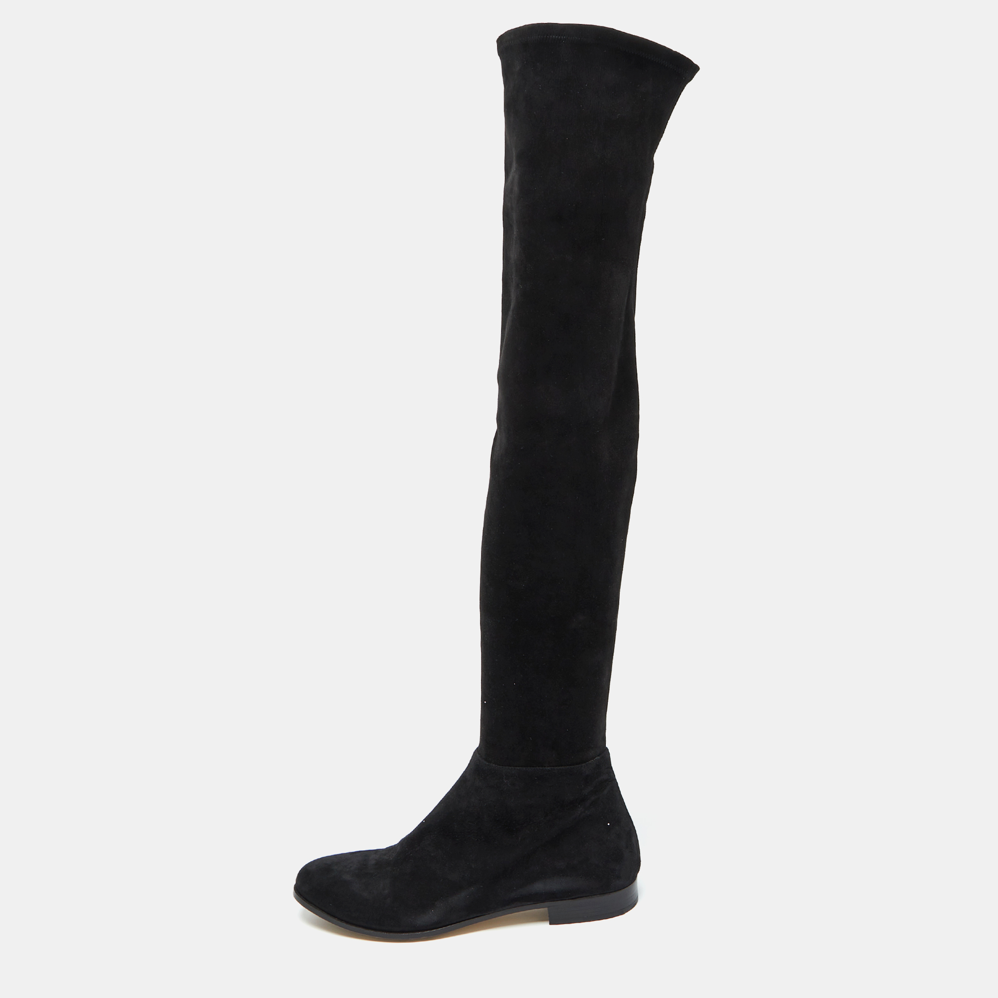 

Jimmy Choo Black Suede Knee Length Boots Size