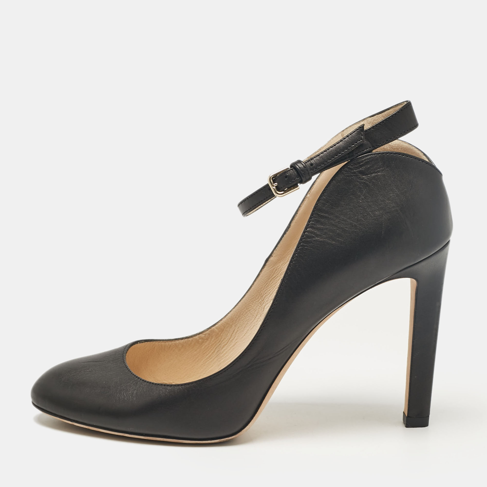 

Jimmy Choo Black Leather Helena Pumps Size