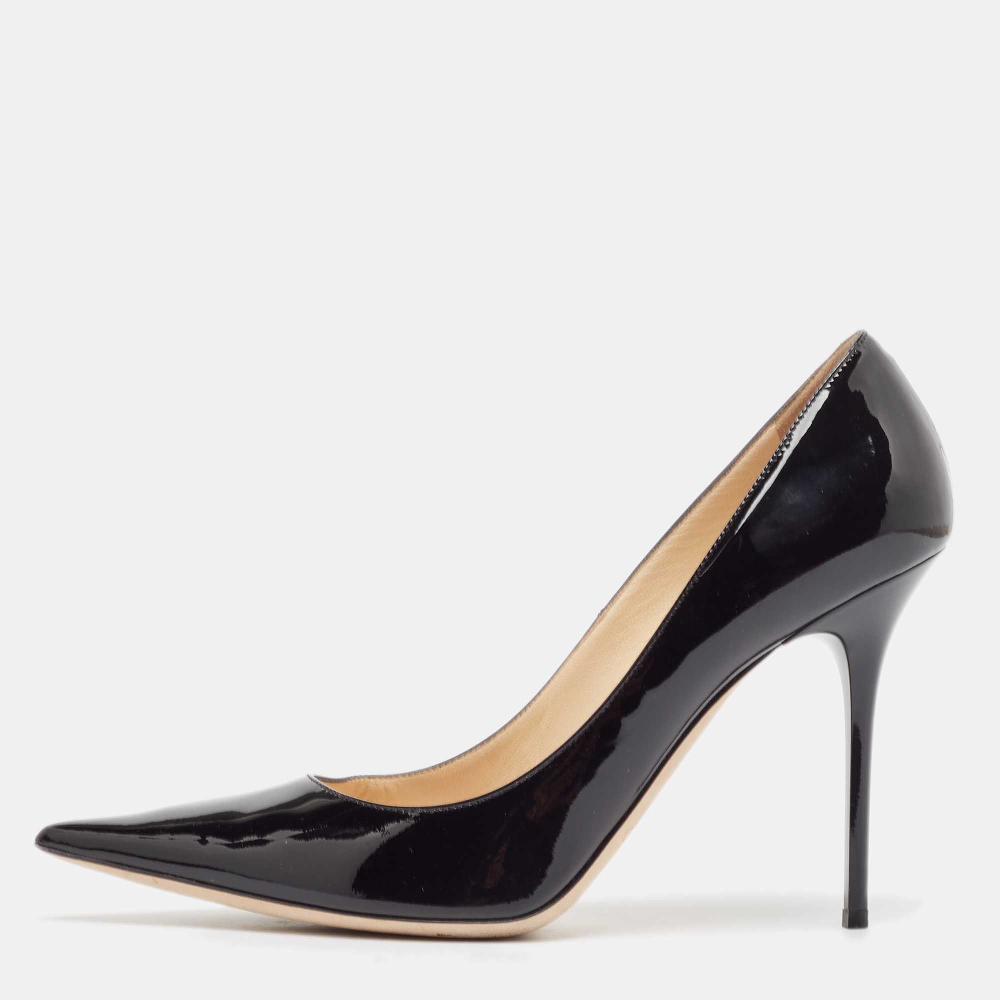 

Jimmy Choo Black Patent Leather Abel Pumps Size