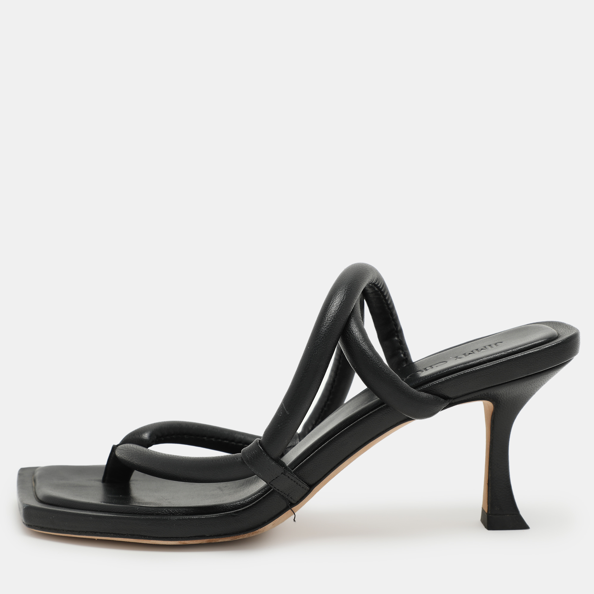 

Jimmy Choo Black Leather Sandals Size